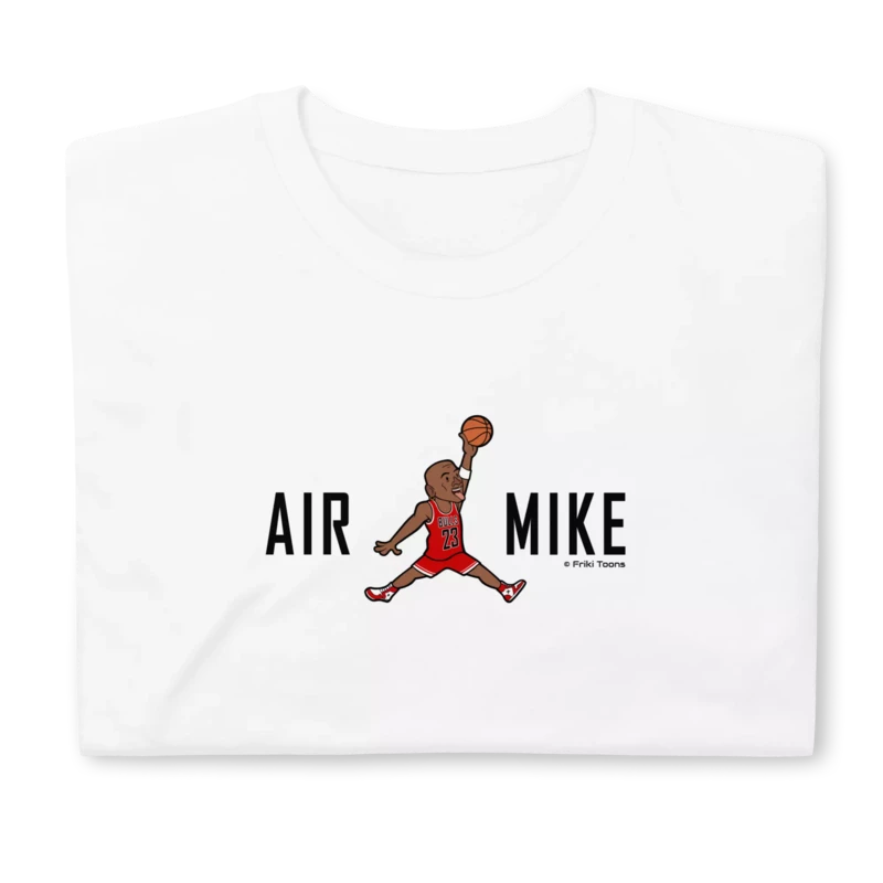 Michael Jordan NBA Basketball cartoon caricature Tshirt Black - Friki Toons