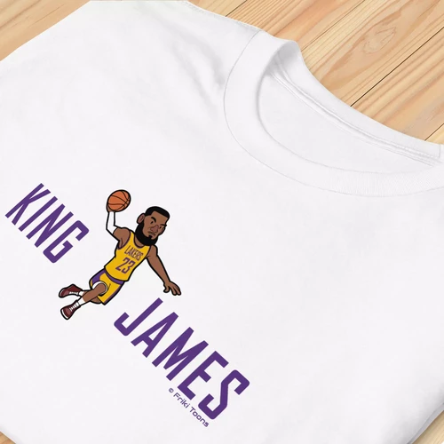 NBA Lebron James cartoon caricature T Shirt - Friki Toons